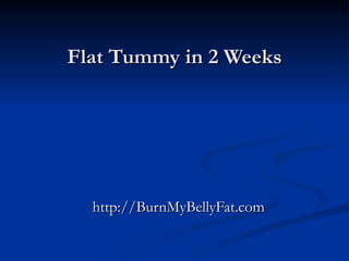 Flat Tummy in 2 Weeks http://BurnMyBellyFat.com 
