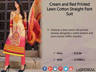 Traditional Function Wear Readymade Suit Collection Lipstick Red Pure Cotton Pant Straight main image 1