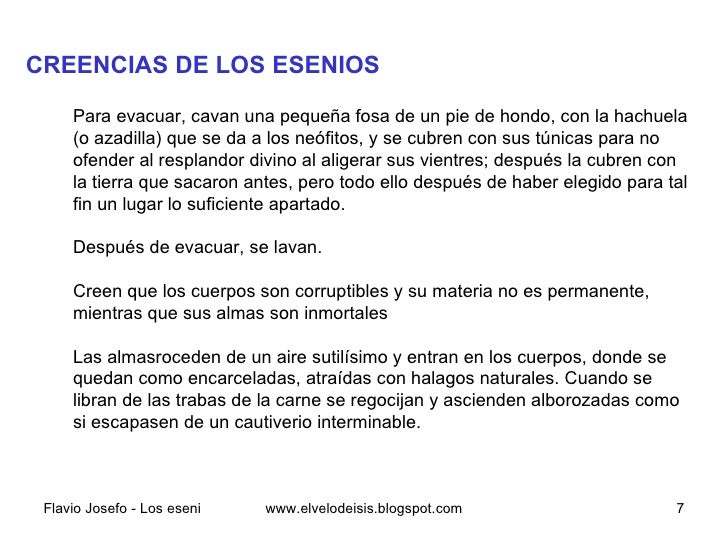 Flavio josefo. los esenios