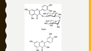 2. GARCINIA
(BI0FLAVONOIDS)
• Dried de-seeded fruits of Garcinia cambogia
• Family: Guttiferae
• GS: Western Ghat, Nilgiri, Srilanka
• Constituent: Biflavonoids, Hydroxy citric acid
• Use: Flavonoids reported to lower the lipid levels so
used in obesity and hypercholestermia
• The content of bioflavonoids in the plant, which may
increase the level of peripheral testosterone, which
can stimulate erythropoiesis in humans hence
 