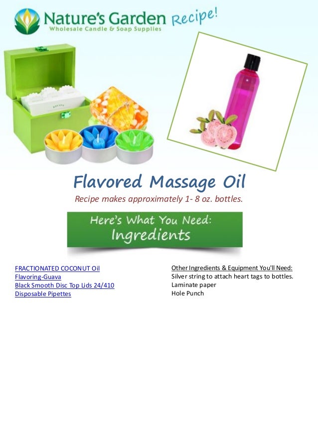 Flavored massageoil