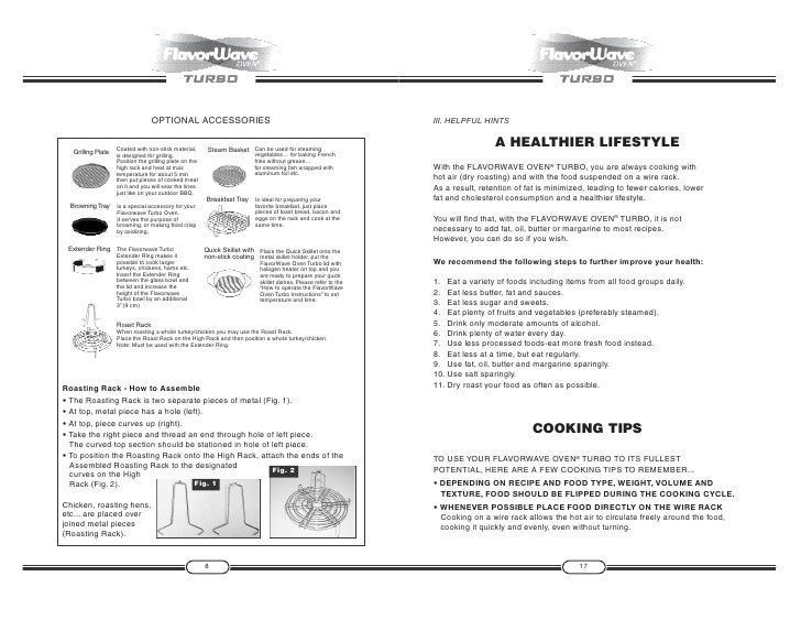 Flavorwave Oven User Guide