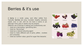 Flavour Pairing of different berries/fruits & herbs . | PPTX