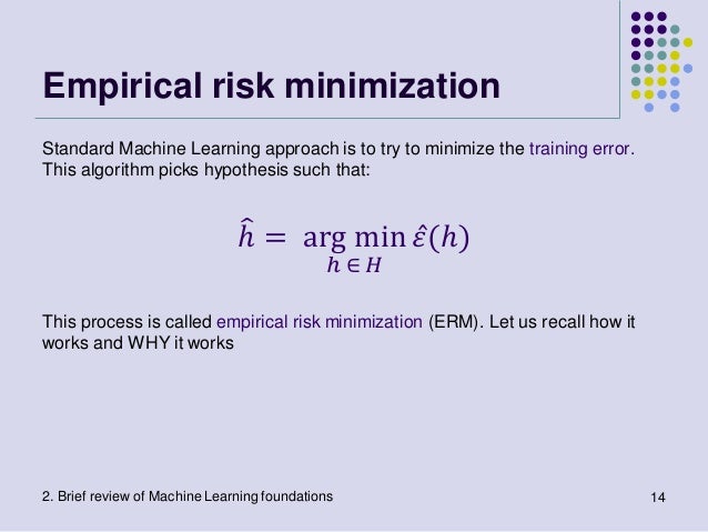 empirical risk minimization machine learning
