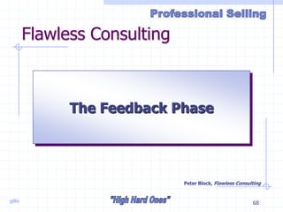 gillis 68
The Feedback Phase
Flawless Consulting
Peter Block, Flawless Consulting
 