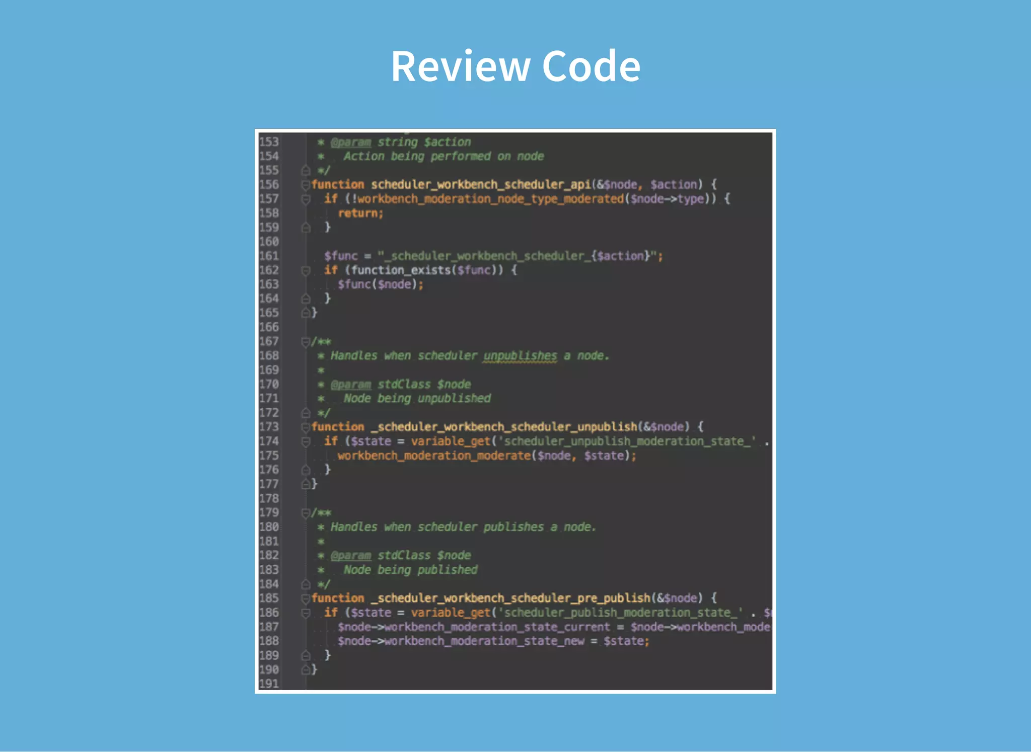 Review Code
 