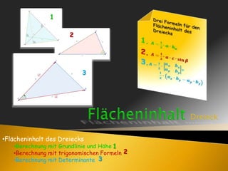 1 2 3 FlächeninhaltDreieck ,[object Object]