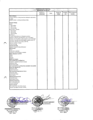IIOTBRE OEL EtiTE PUALI@ (A)
lrUt{iClPlO 0E TOCHli,tlLCO
jubilacione§
sálud
Ri€ago6 d.
lr¡bejo
lnval¡d.zy
v¡da
olr.¡ pEalác¡onGa
50ci¿lea
Ilpo oc §ltl.lnir
Prestaoón labúd o Fon& oerqd pda t¿bqa&€s dd 61aó o
mJr*ii)
&n€ñdo d€fr¡rro. Coofi¡rodr ddni(h o ltlo
Pobhc¡iáo lilht
trd flÉrim
Edad m¡nirm
ffiprfiEdo
P€0s6nado6 y Jrtieó6
Edad rÉxiÍ¡a
Edad minh¡e
Edad prdrEdo
S€n€foanc
Prdn€do ú años de sdvioo (tabalador6 a(fv6)
Aporlaoón ¡núridual d plar de p€nsón csm % dd sáhio
Apoataii,n dd eÍte F]d¡co d dan & p6rll*h cqiD % Cg s.lrio
O€.íisrlo €spfió (b k6 p€rr*)rrá&6 y iúfadoc (drD !6)
Oeqlrie o e+eaado ds los edi'o6 (cdm %)
Edad de Jutiladón o Pens¡oí
Espsanza d6 vi¡
lngrlaoa rltl Fonóo
lngre6o6 Anuál€6 al Fonclo dé Paflsones
)¡óan¡na ano¡l
Adtvc
P€r}§ooeós y Júaado6
BeoofoariE de P€ngonad6 y Jubilaós
Xoilo mmr¡¡d por panaión
tñnirm
Pr rÉdo
llodo d. l¡ r€..rv¡
álotr pr...íi. rr. l¡. olrig*ion6
P6nso0€s y Jlnüooi€6 on orsD & pago
lcansaoonee tr¡r:ras
lrLro. fr"nant" o" t"a -tttibucbttaa aaocia(h. ¡ loa.ual(ha
[duro. ó. r¡th¡c¡ón X*
lcona"acones tutur¿s
lvalor pr..rlrL da aDort ciona ldur¡s
lcengeoóo edud
lor- lmr""*
lD.Ícil,.uporáYit aduari¡l
lceñs-¿oon aaue
desüficiencia
de d¿§.adlaleaoón
acluarial
de elabc{3ción del e§ludo ecluanal
qu€ daboró d €stüdo acluand
PRESt0El{CtA fitUNrClPAr
DEL H. AYUNTAMIEiÍIO
IOCHIMILCO, PUE,
2014 . 2018
§$DqB
TEsCrtÉRh ul,¡CilpAL
¡iL H_ AYu IAlra€|Jfo
Ioclt tDlco, PU¡,.
2i1/, . , ,
VAZQUEZ MENOIETA
SECitI.IAR¡A GEIIEñAL
DEL H AYUNTAI¡ EÍ{TO
TOCHIMILCO, PUE,
2014 - 2018
MUNICIPAL MUITICIPAT
 