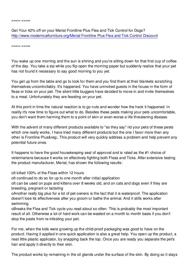 is frontline plus good