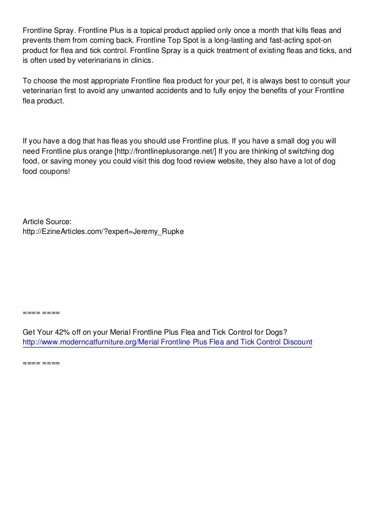 frontline plus website