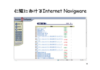 仁短におけるInternet Navigware




                       8
 