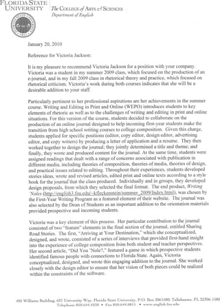 Dr. Fleckenstein Reference Letter