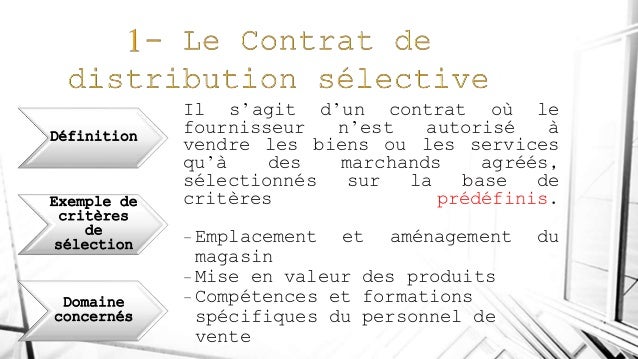 Le Contrat de Distribution