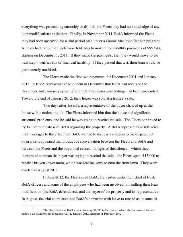 bank of america home loan modification status