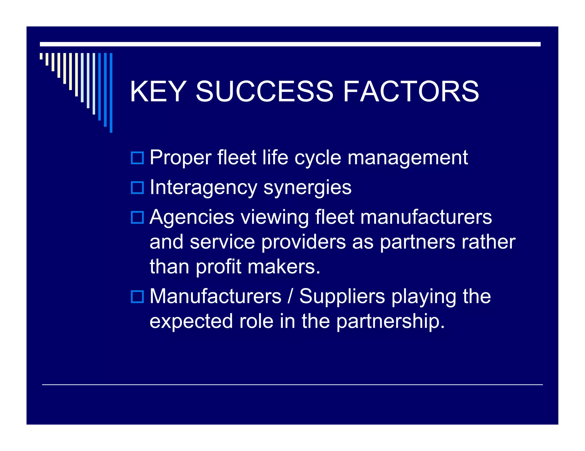 Fleet Challenges in the Humanitarian Community