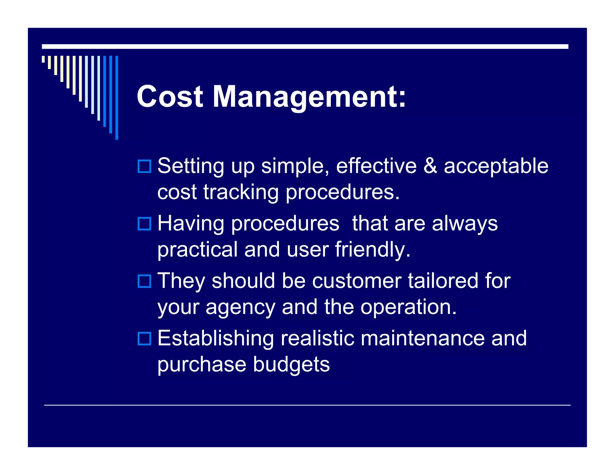 Fleet Challenges in the Humanitarian Community