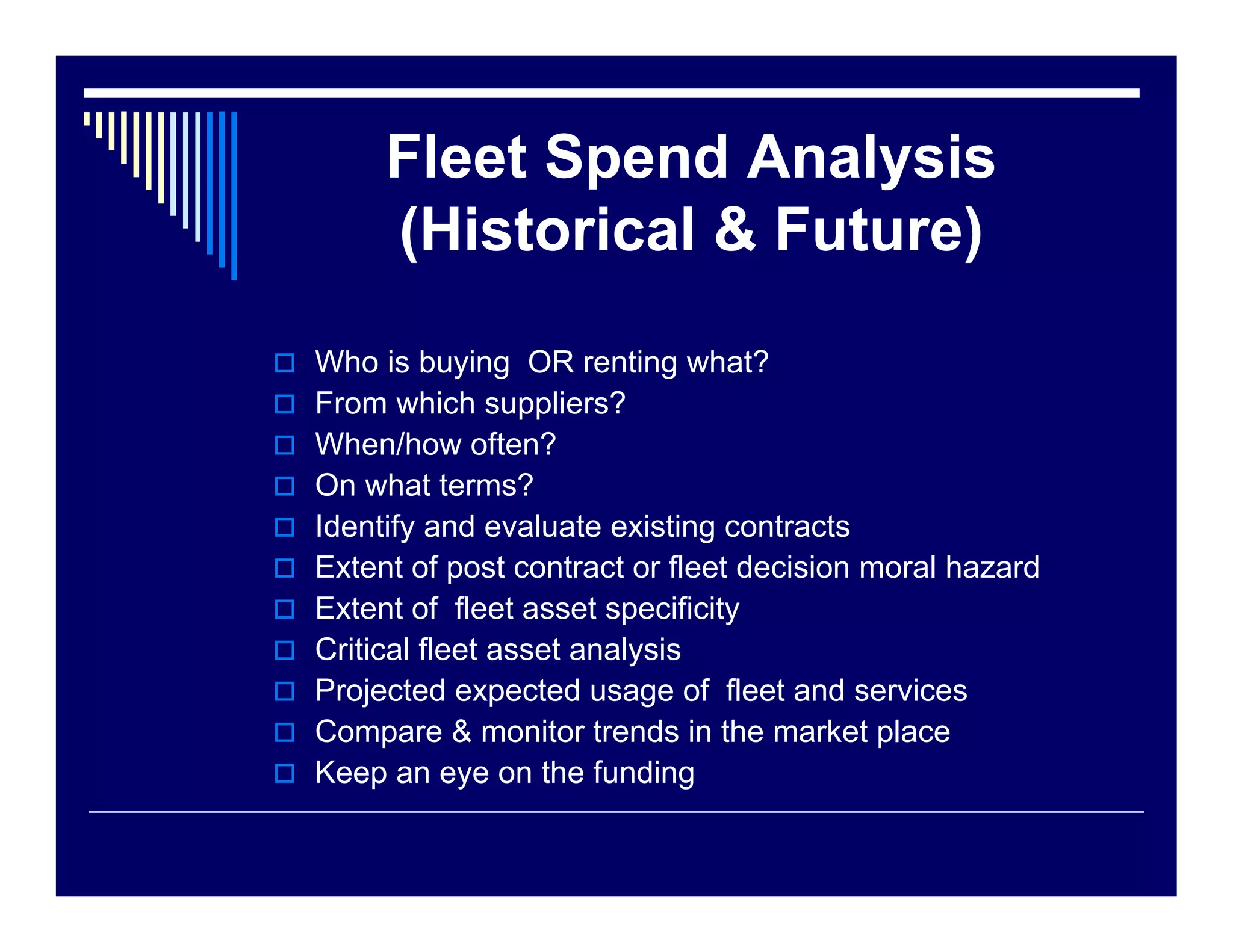 Fleet Challenges in the Humanitarian Community