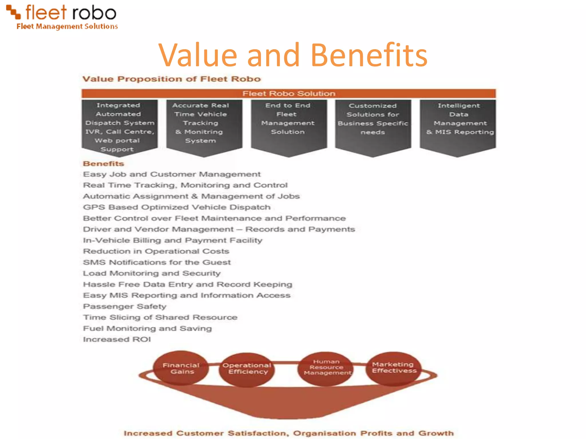 Value and Benefits
 