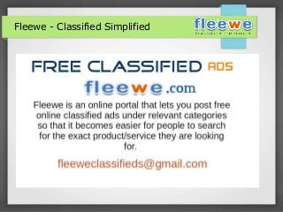 Fleewe - Classified Simplified
 