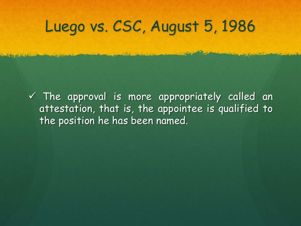 Appointments in the Civil Service