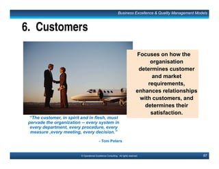 130© Operational Excellence Consulting. All rights reserved.
7 Basic QC Tools
• Stratification
• Check Sheet
• Control chart (Run chart)
• Pareto Chart
• Cause & Effect Diagram
• Histogram
• Scatter Diagram
Tools & Techniques for Total Quality
This document is a partial preview. Full document download can be found on Flevy:
http://flevy.com/browse/document/total-quality-management-tqm-152
 