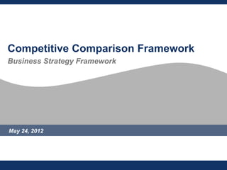 Competitive Comparison Framework
Business Strategy Framework




May 24, 2012
 