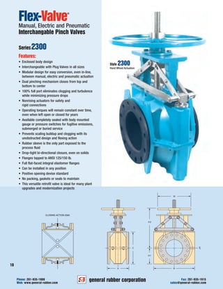 Pinch Modular Flex Valve - Pinch Valves Manufactured by General Rubber Corporation | PDF