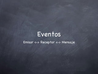 Eventos Emisor <-> Receptor <-> Mensaje 
