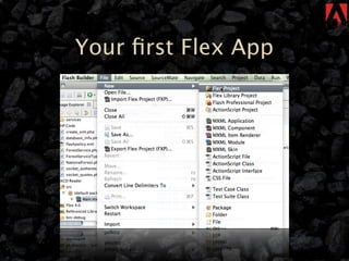 Your ﬁrst Flex App
 