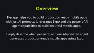 FlexApp- Build mobile apps with AI, not code | PPTX