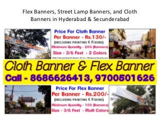Flex Banners, Street Lamp Banners, and Cloth
Banners in Hyderabad & Secunderabad
 