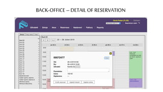 BACK-OFFICE – DETAIL OF RESERVATION
 