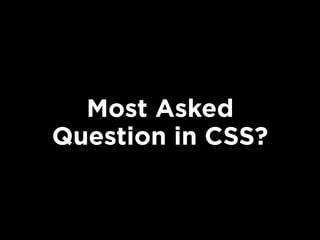 Most Asked
Question in CSS?
 