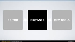 FLEXBOX & CSS GRID: The CSS layout nightmare is over inarocket.com
BROWSER DEV TOOLSEDITOR ++
 