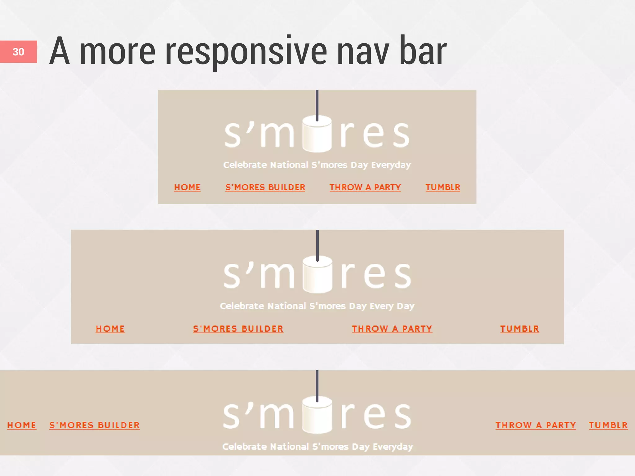 A more responsive nav bar30
 