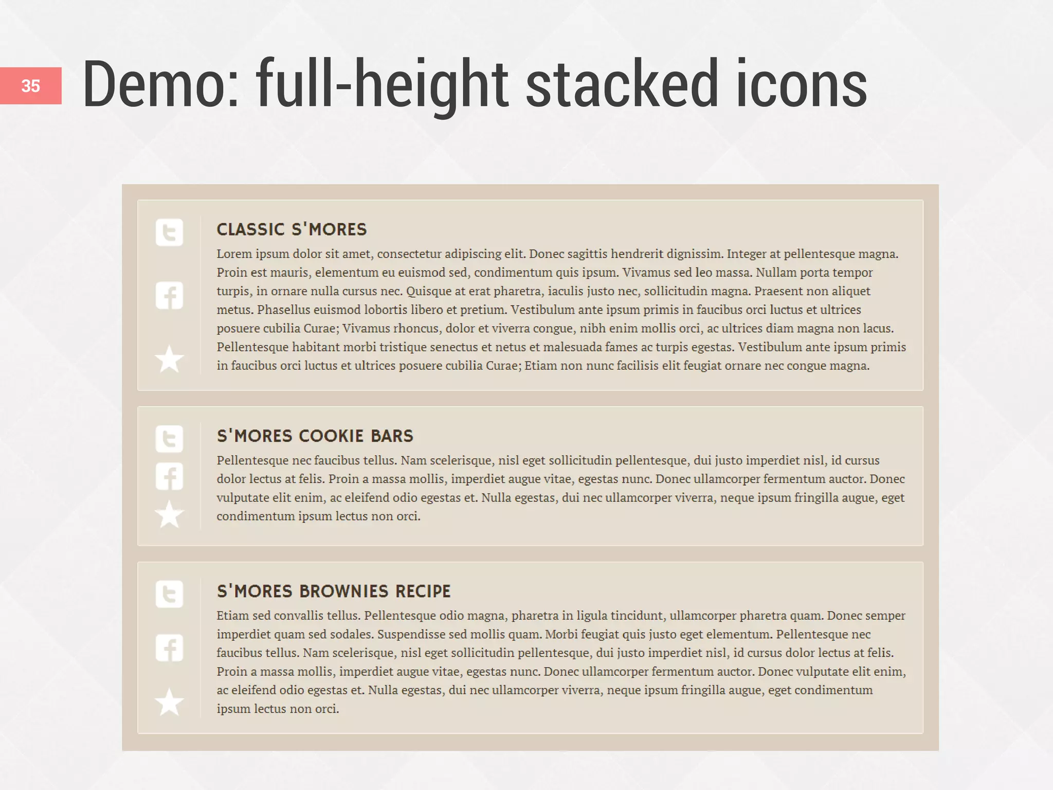 Demo: full-height stacked icons35
 