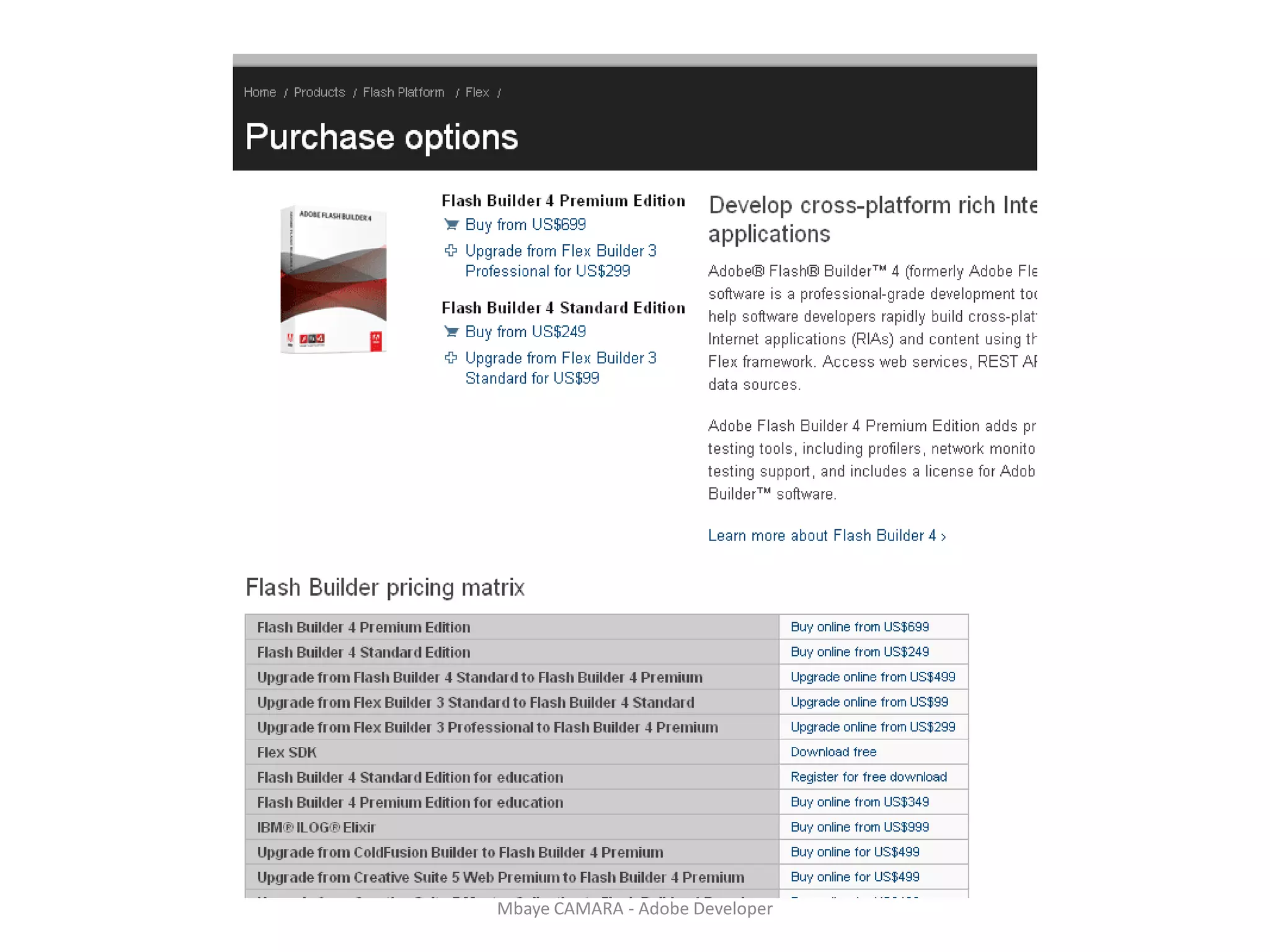 Mbaye CAMARA - Adobe Developer