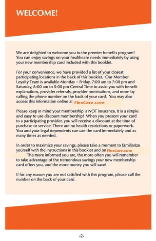 FlexCare Member Booklet