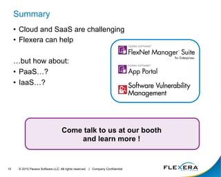 Flexera Software Tools Day 2015 | PPT