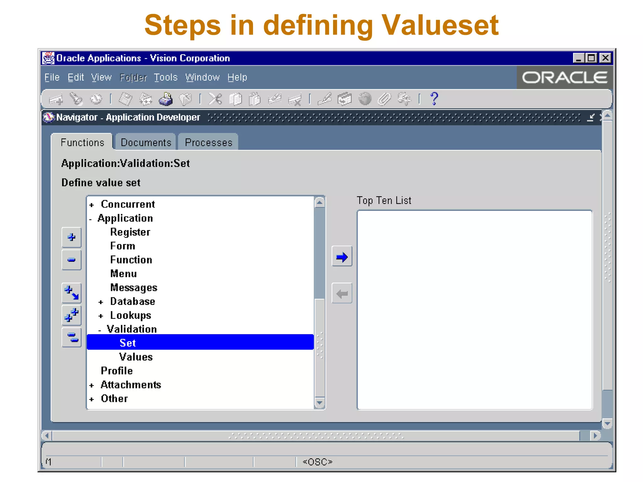Steps in defining Valueset
 