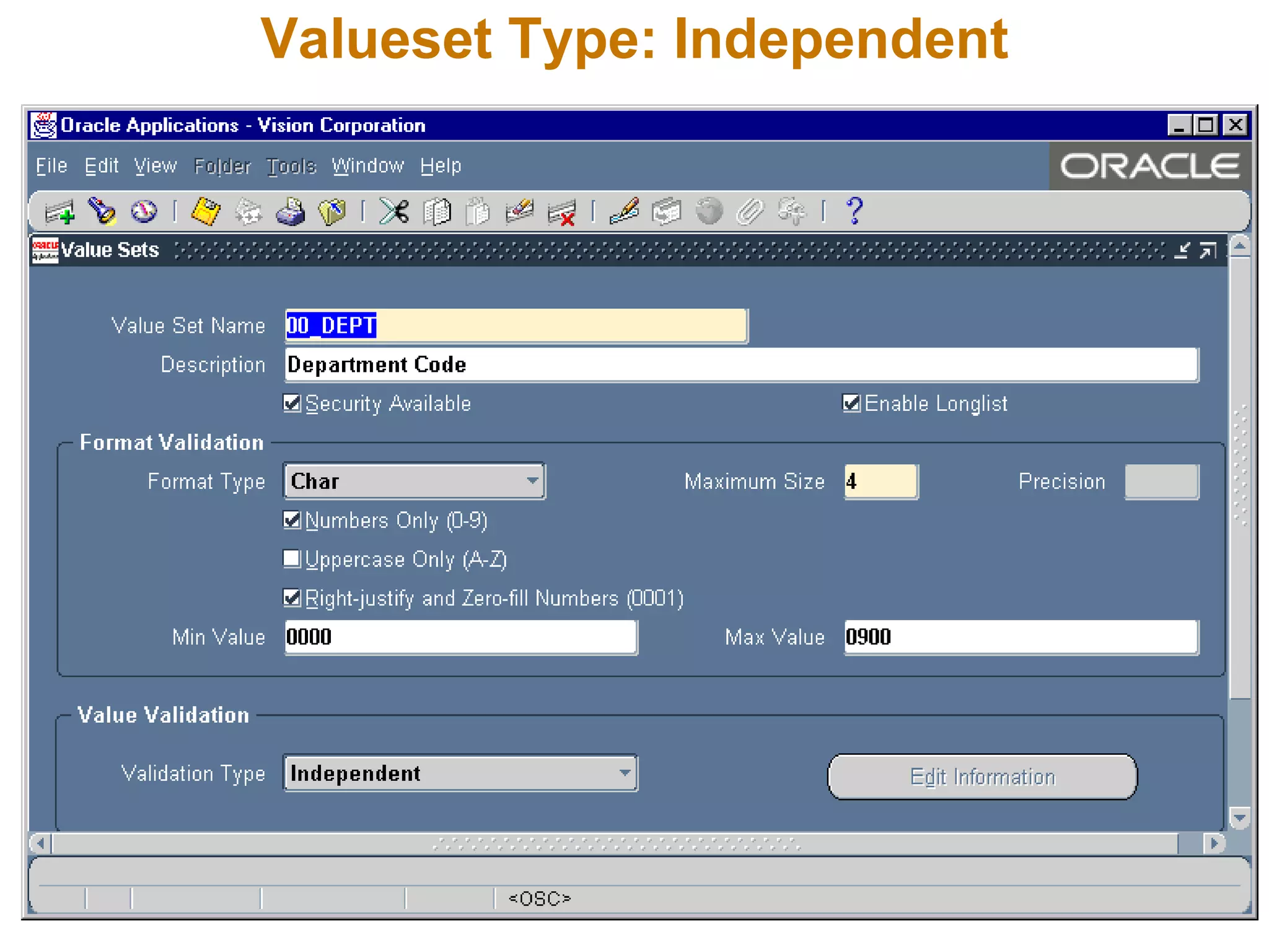 Valueset Type: Independent
 