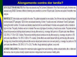 Alongamento contra dor tardia?
 