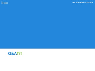 THE SOFTWARE EXPERTS
Q&A!?!
 