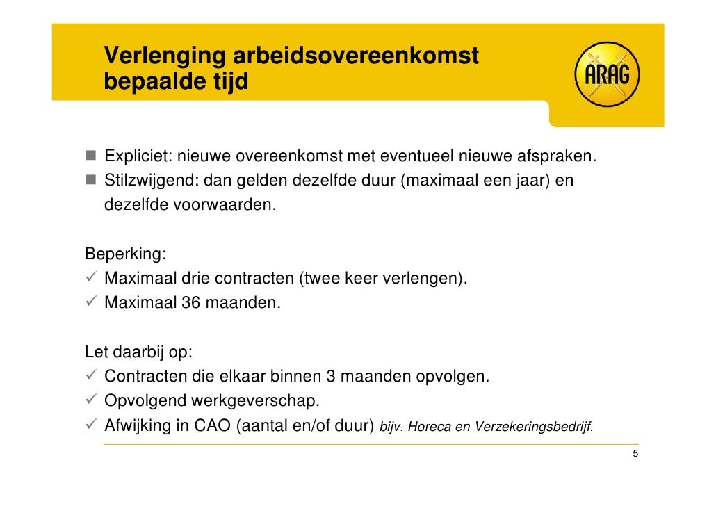 Contract bepaalde duur minder dan 3 maanden