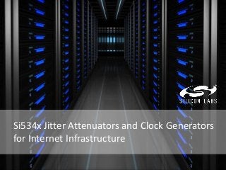Si534x Jitter Attenuators and Clock Generators
for Internet Infrastructure
 