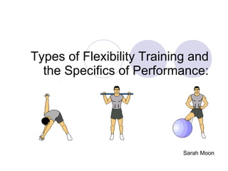 Types of Flexibility Training and the Specifics of Performance: Sarah Moon 