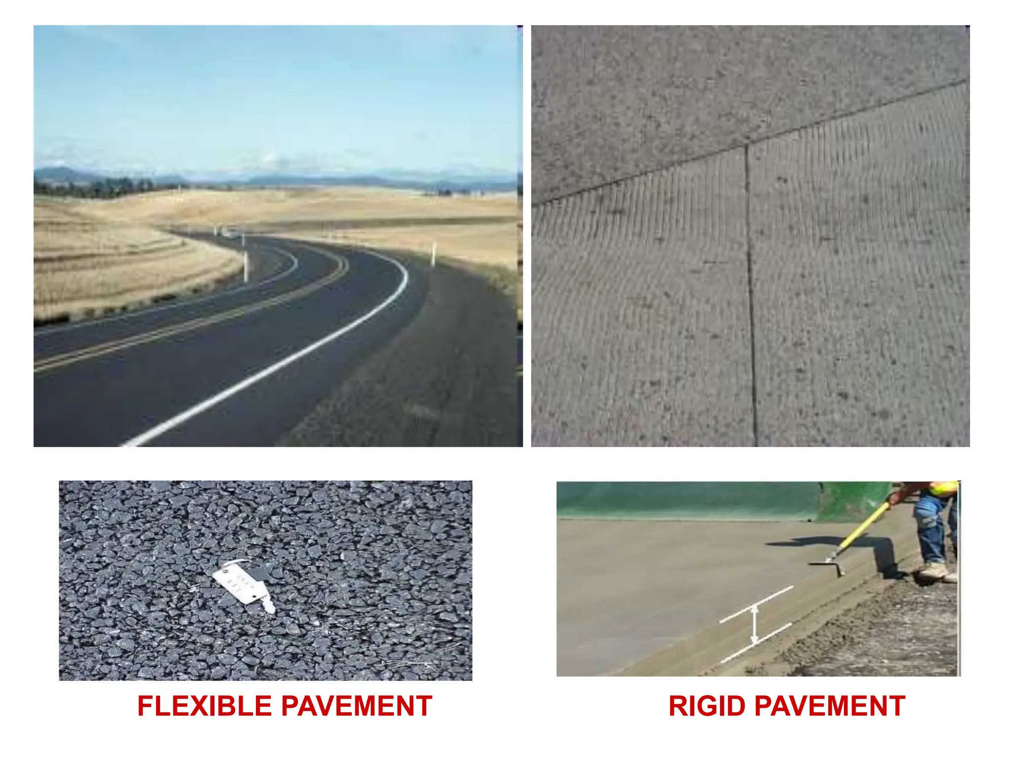FLEXIBLE PAVEMENT RIGID PAVEMENT
 