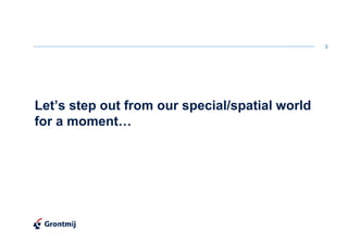 3




Let’s step out from our special/spatial world
for a moment…
 