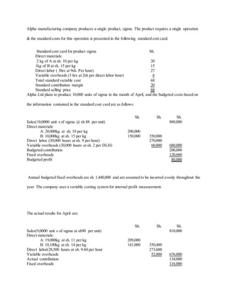 Flexible budgets and basic variance analysis (DAC 203 Management Accounting)
