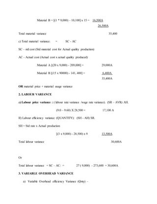 Flexible budgets and basic variance analysis (DAC 203 Management Accounting)